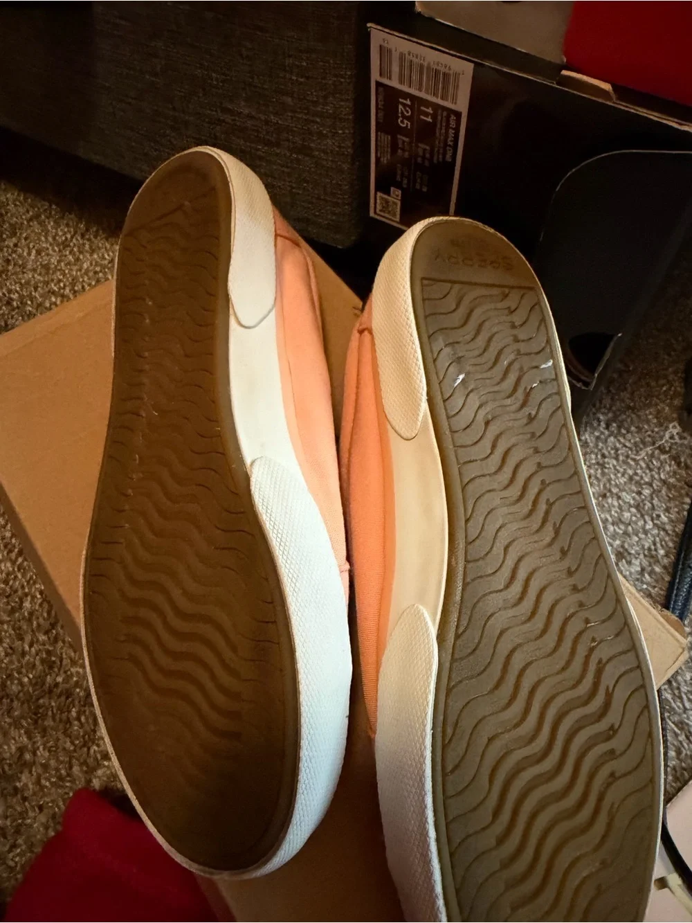 Sperry Women's Coral Pink Canvas Lace-Up Sneakers